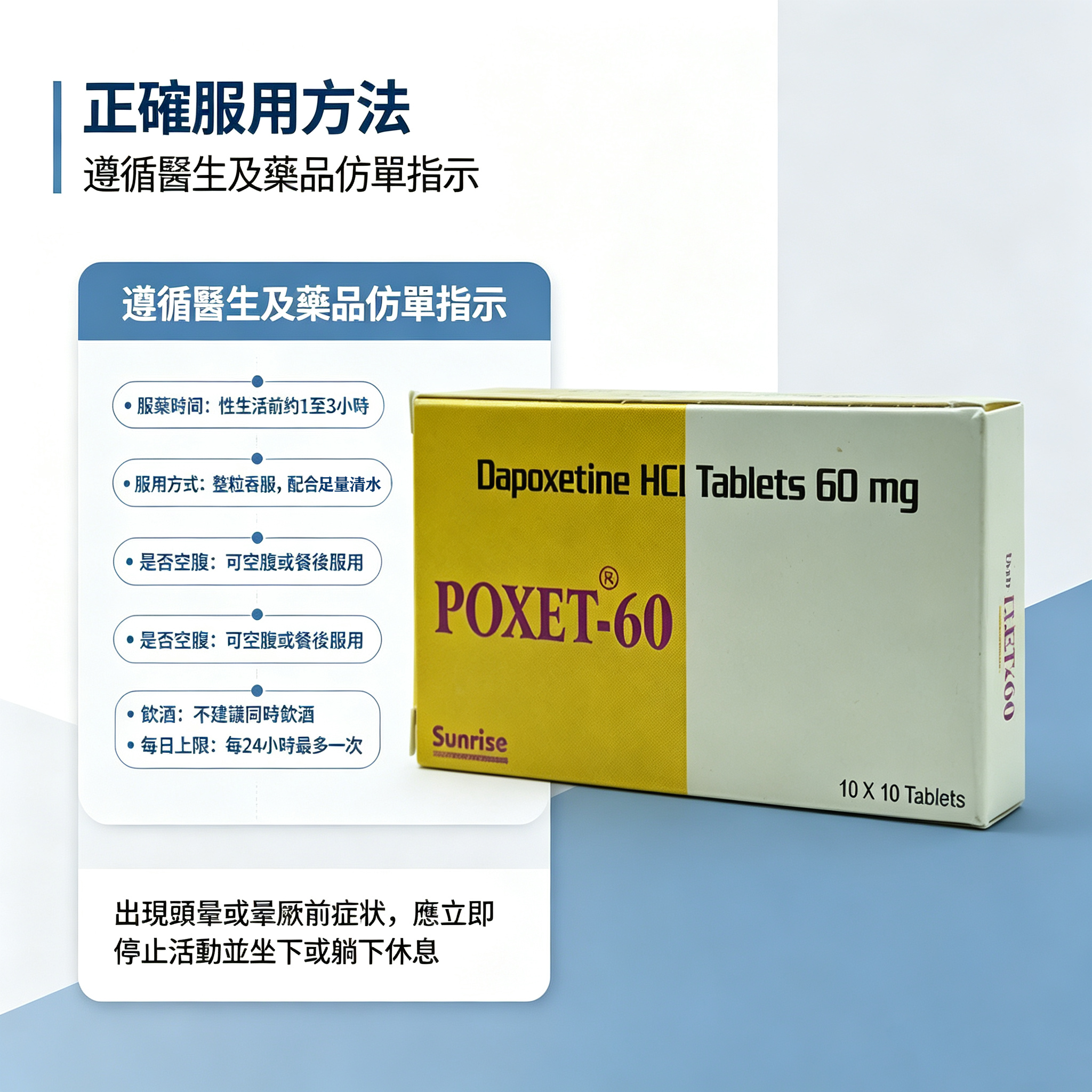 必利勁正確服用方式